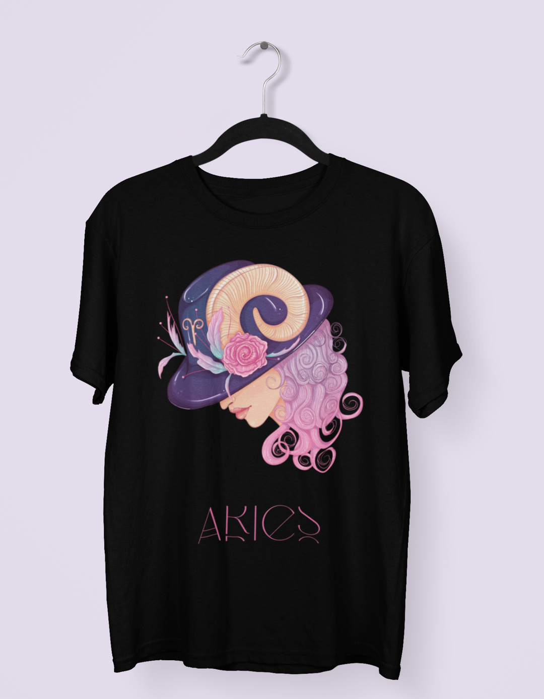 Aries Womens Elegant Oversized tshirt#color_black