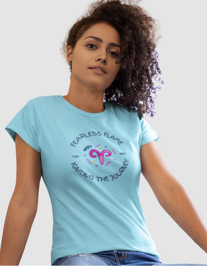 Aries Womens Funky T-Shirt#color_cyan