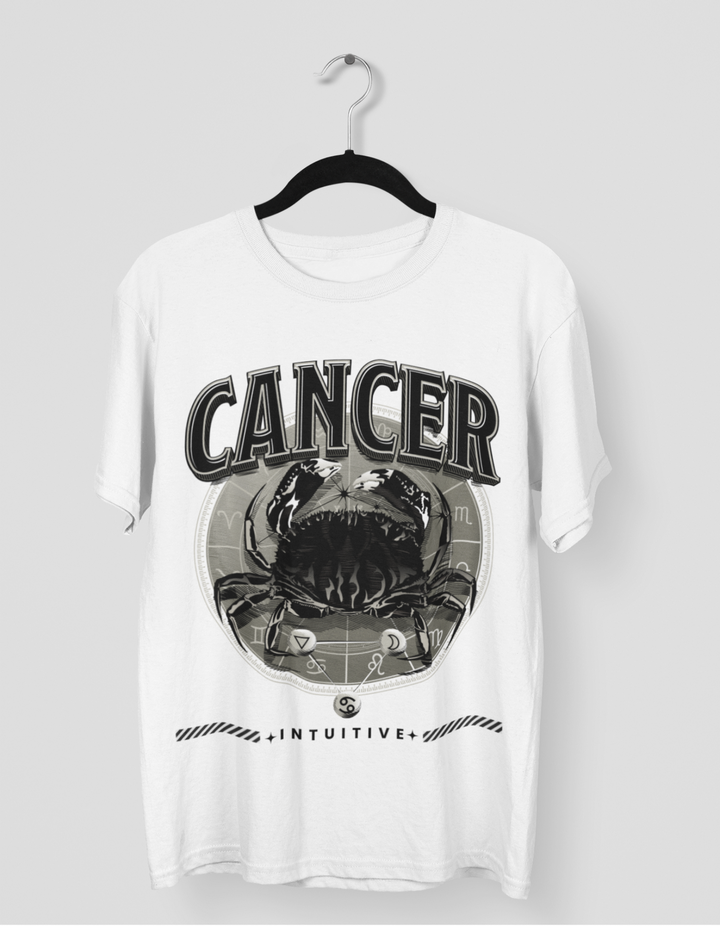 Cancer Mens LineArt Oversized TShirt#color_white