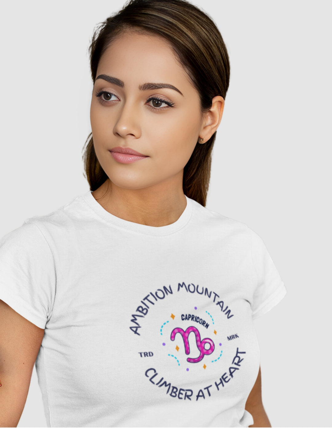 Capricorn Womens Funky T-Shirt#color_white