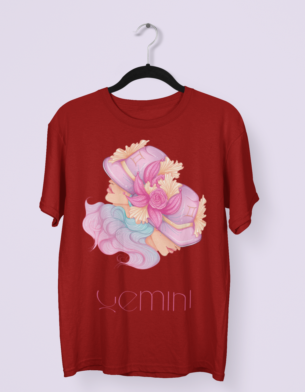 Gemini Womens Elegant Oversized TShirt#color_maroon