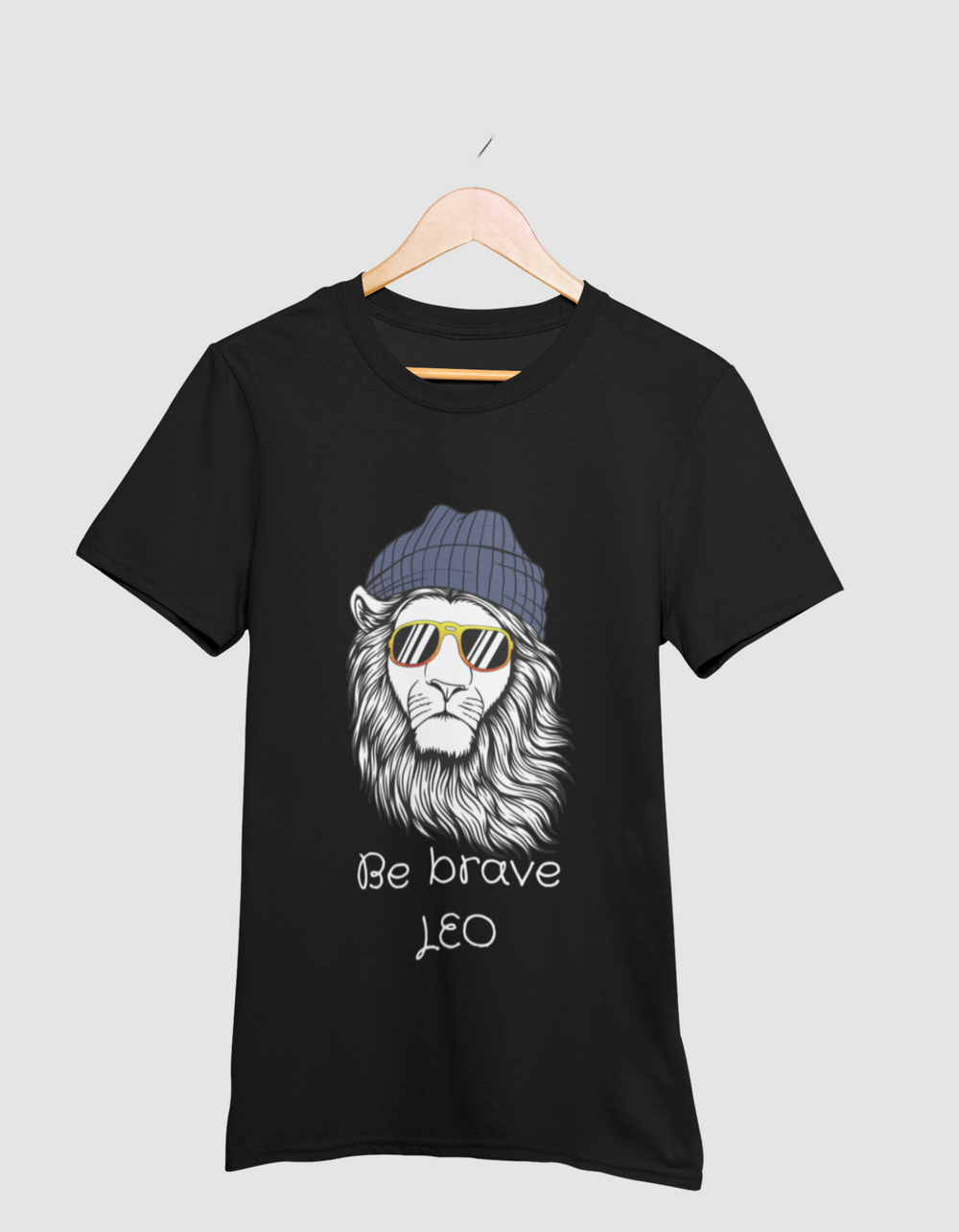 Leo Mens Be Brave T-Shirt#color_black