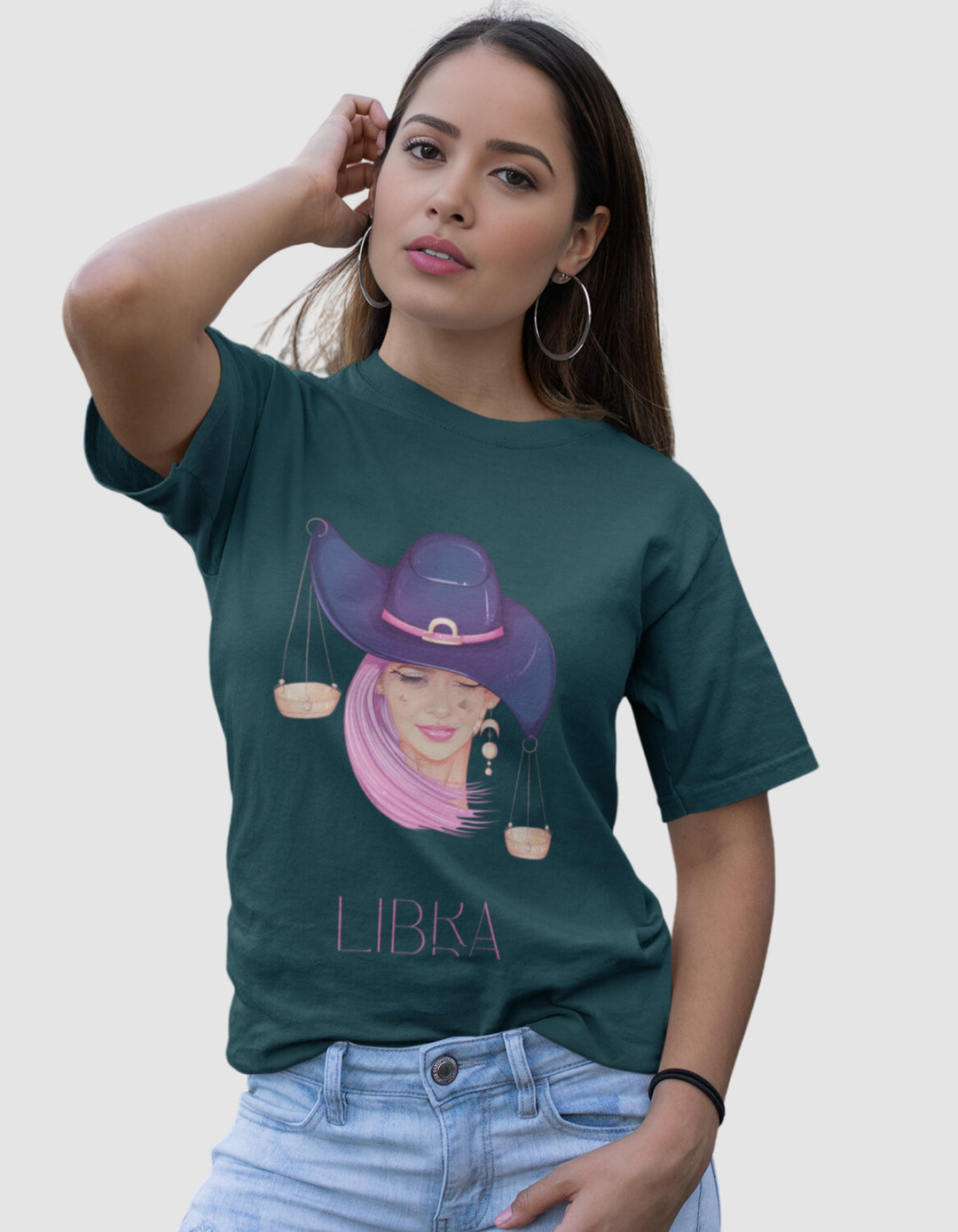 Libra Womens Elegant Oversized TShirt#color_green