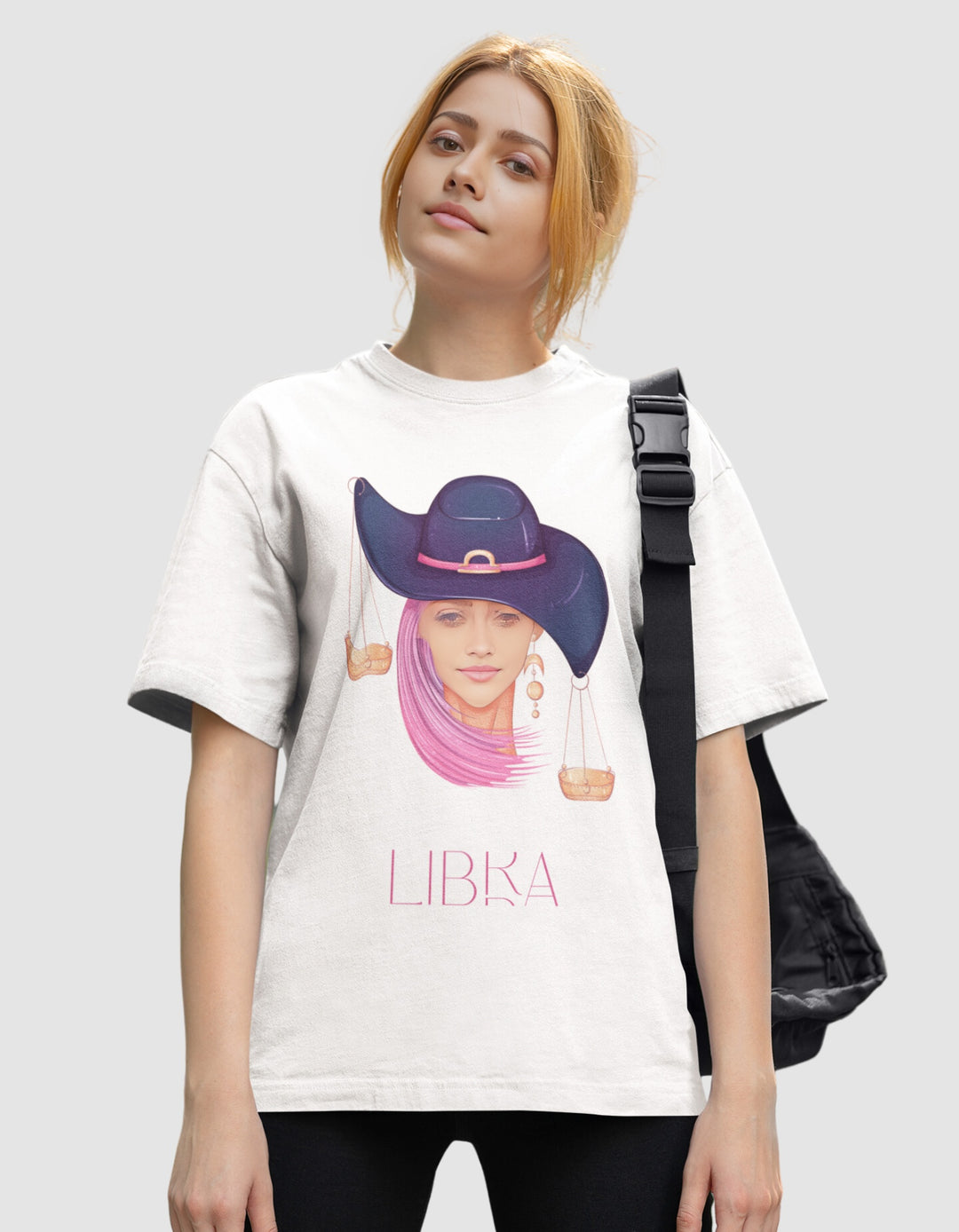 Libra Womens Elegant Oversized TShirt#color_white