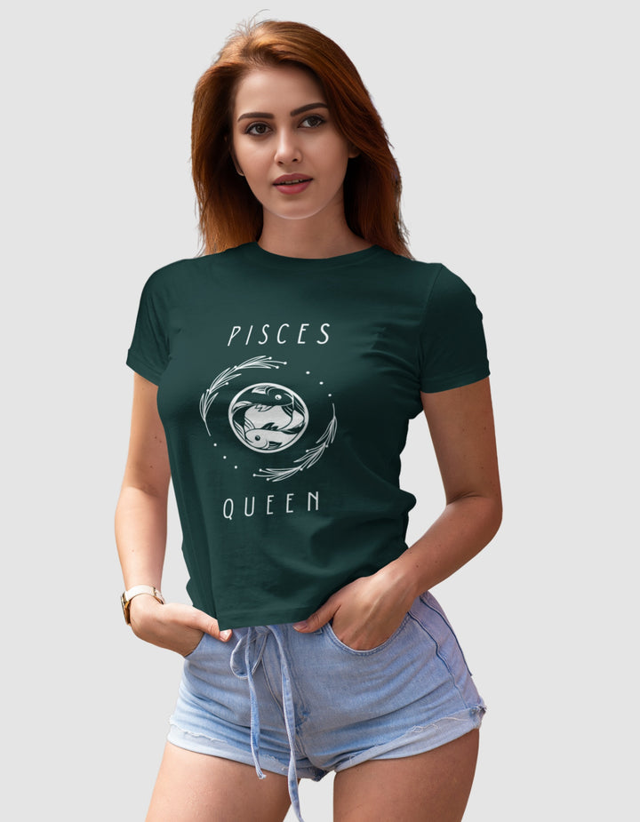 Pisces Queen Graphic Printed T-Shirt#color_green