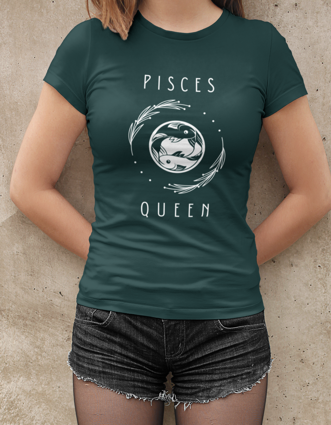Pisces Queen Graphic Printed T-Shirt#color_green