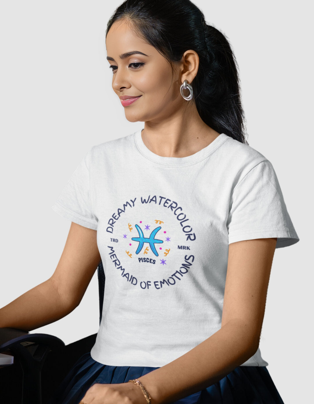 Pisces Womens Funky T-Shirt#color_white