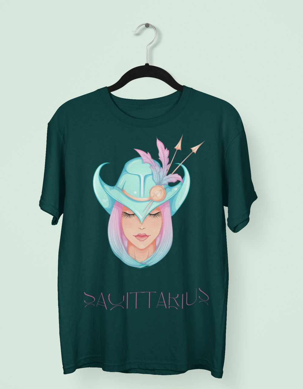 Sagittarius Womens Elegant Oversized TShirt#color_green