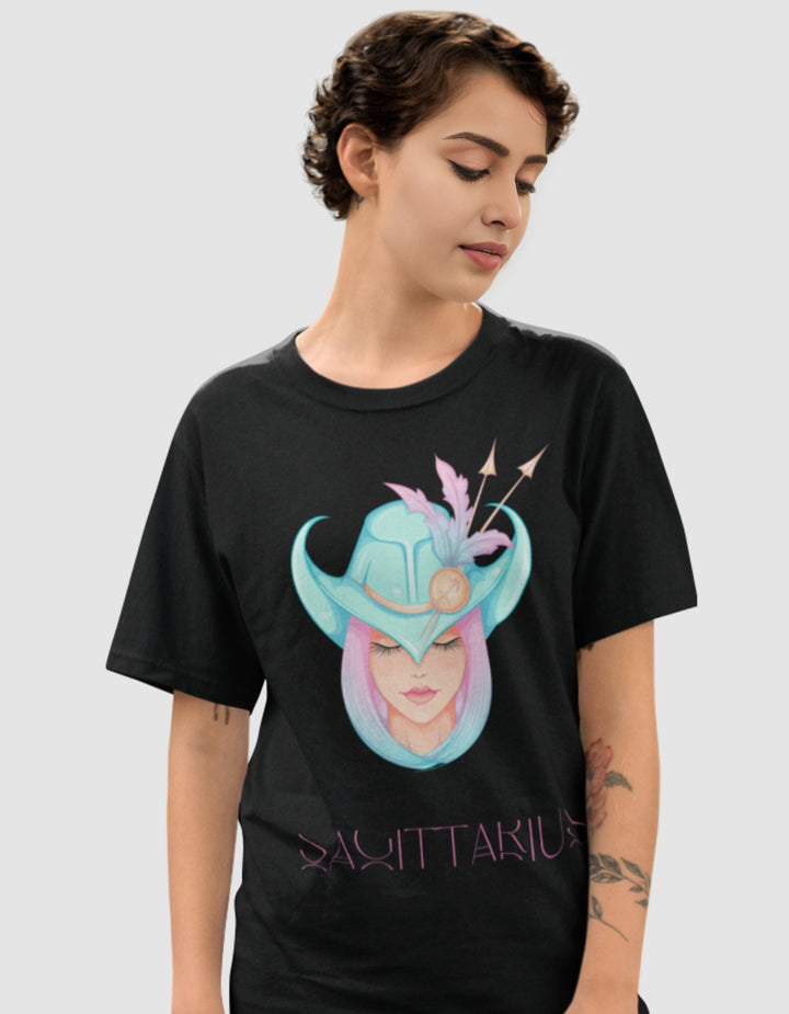 Sagittarius Womens Elegant Oversized TShirt#color_black