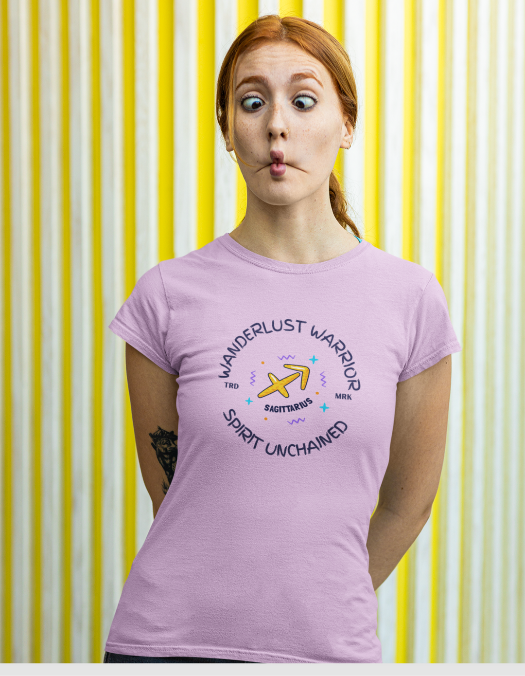 Sagittarius Womens Funky T-Shirt#color_lavender