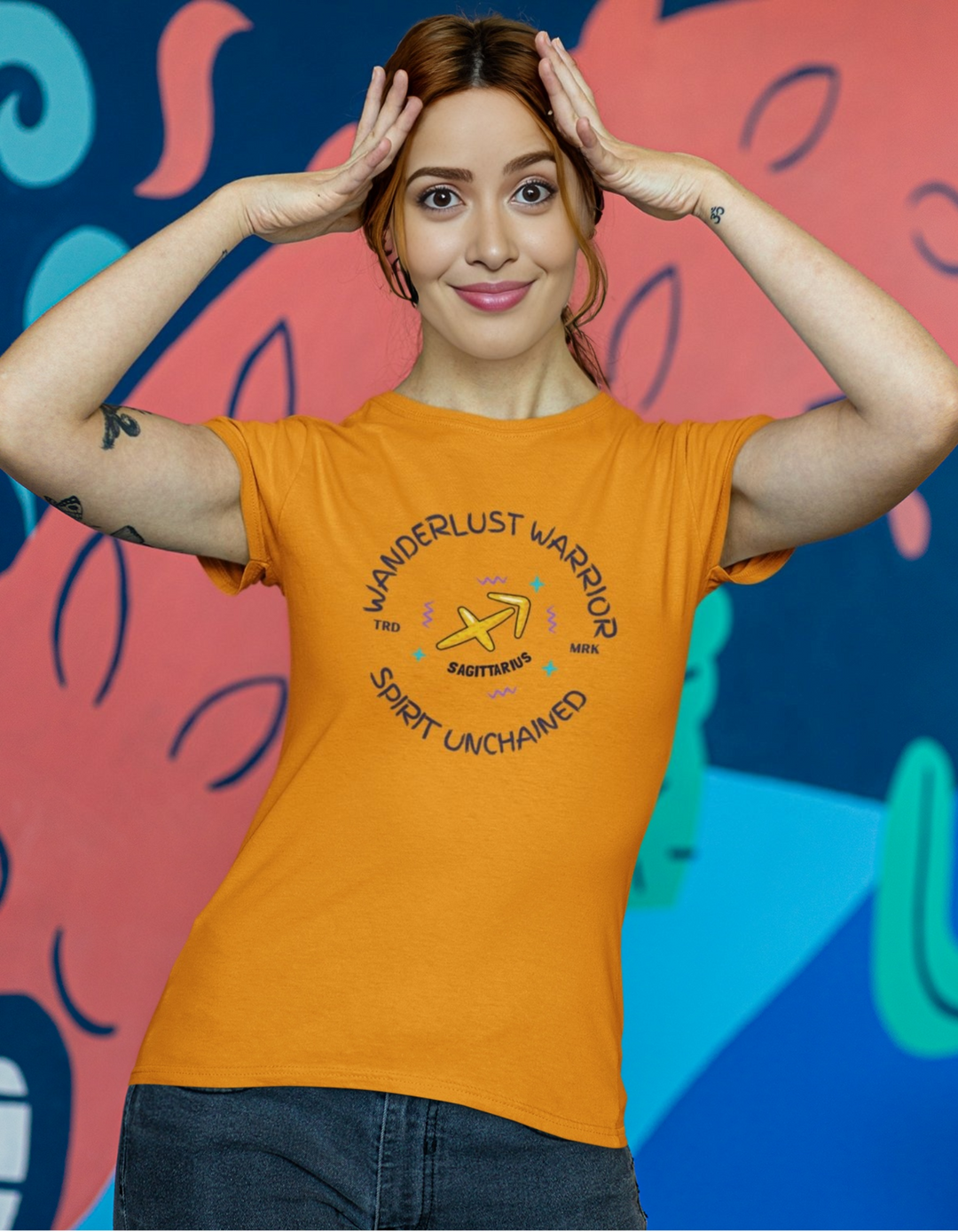 Sagittarius Womens Funky T-Shirt#color_mustard