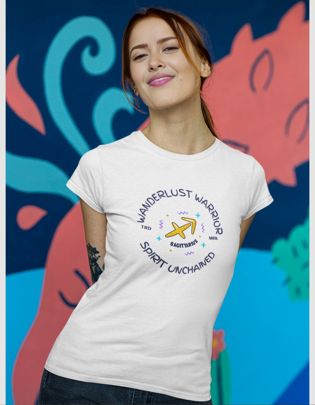 Sagittarius Womens Funky T-Shirt#color_white