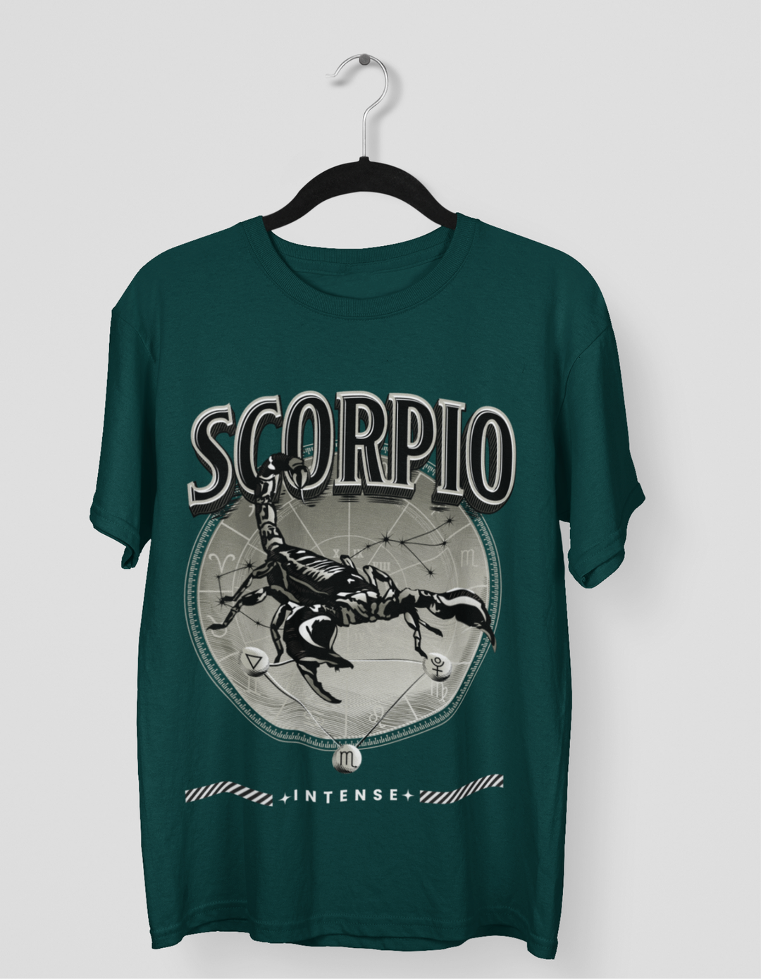 Scorpio Mens LineArt Oversized TShirt#color_green