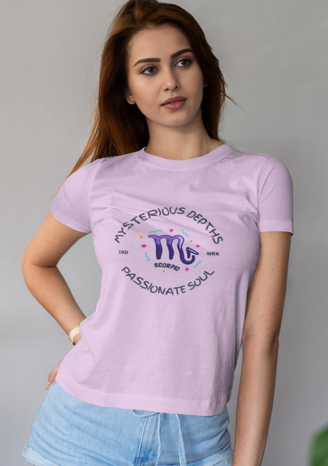 Scorpio Womens Funky T-Shirt#color_lavender