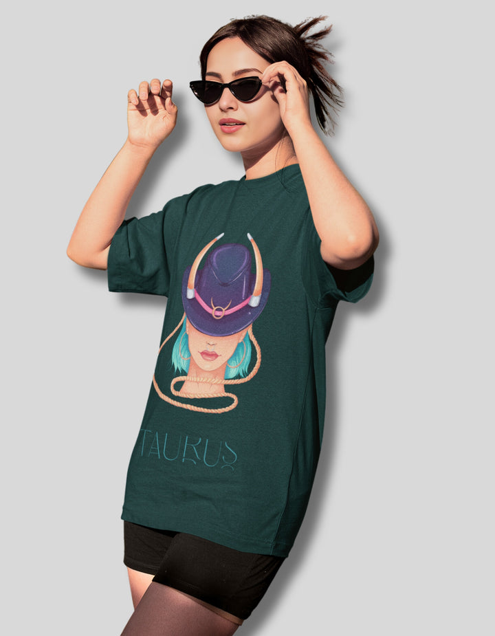 Taurus Womens Elegant Oversized TShirt#color_green