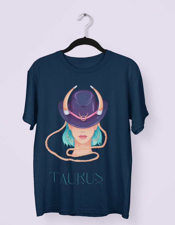 Taurus Womens Elegant Oversized TShirt#color_navy