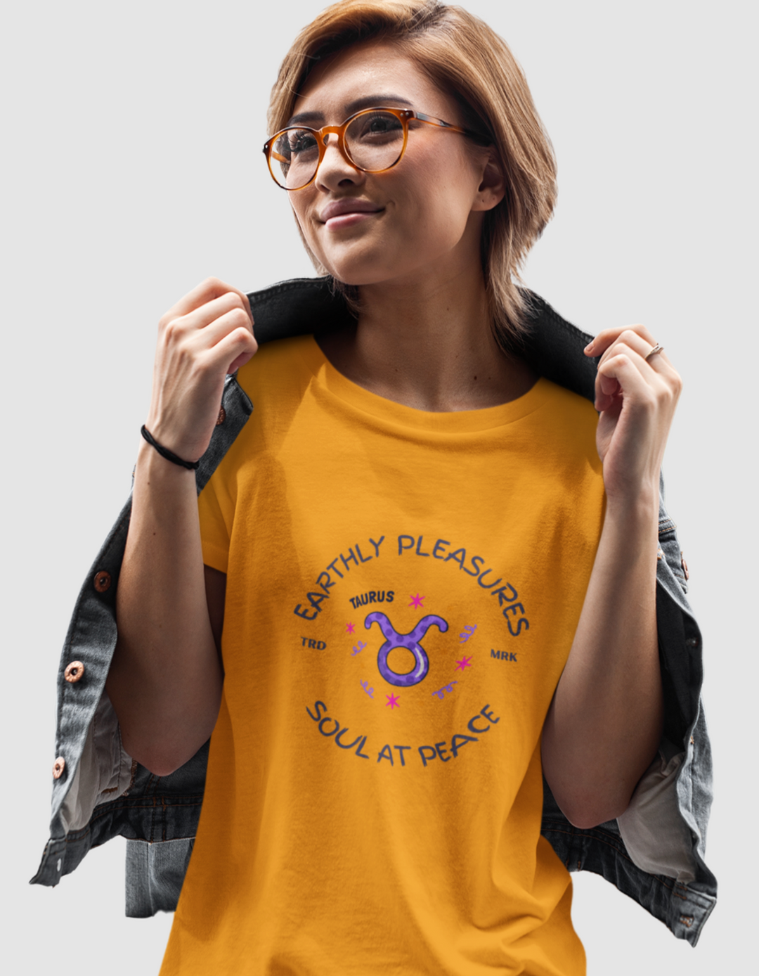 Taurus Womens Funky T-Shirt#color_mustard