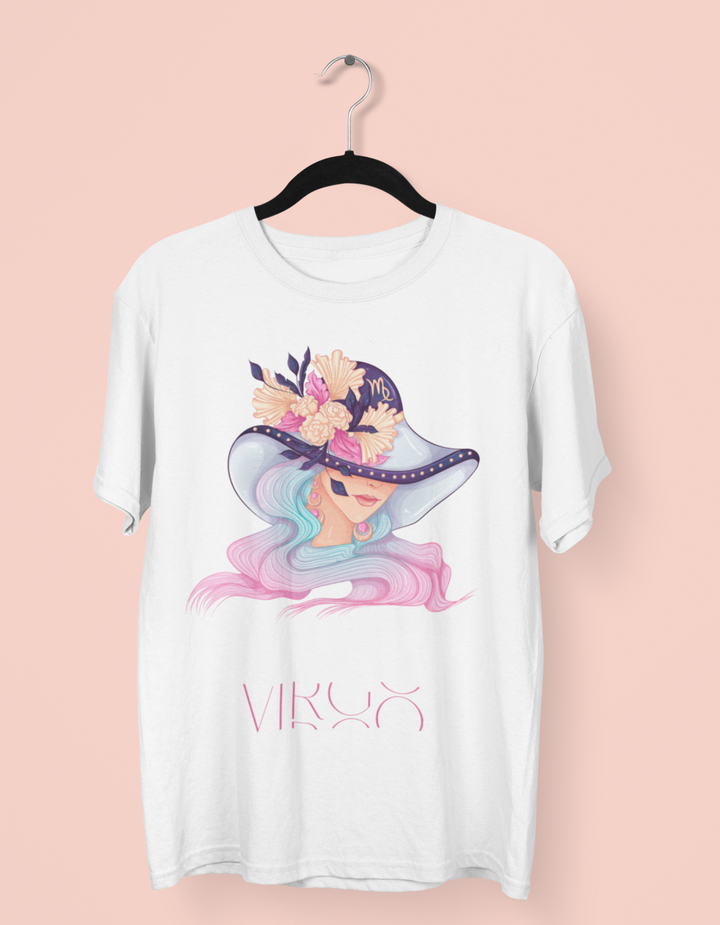 Virgo Womens Elegant Oversized TShirt#color_white