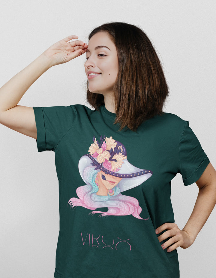 Virgo Womens Elegant Oversized TShirt#color_green