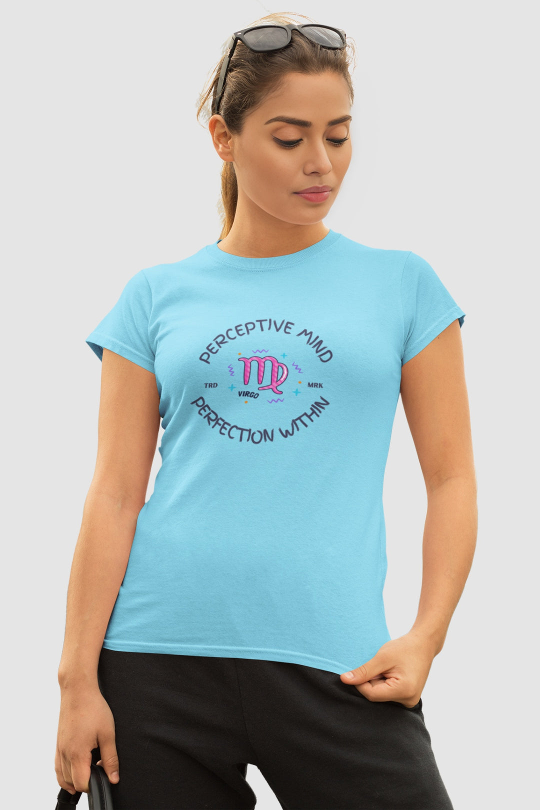 Virgo Womens Funky T-Shirt#color_cyan