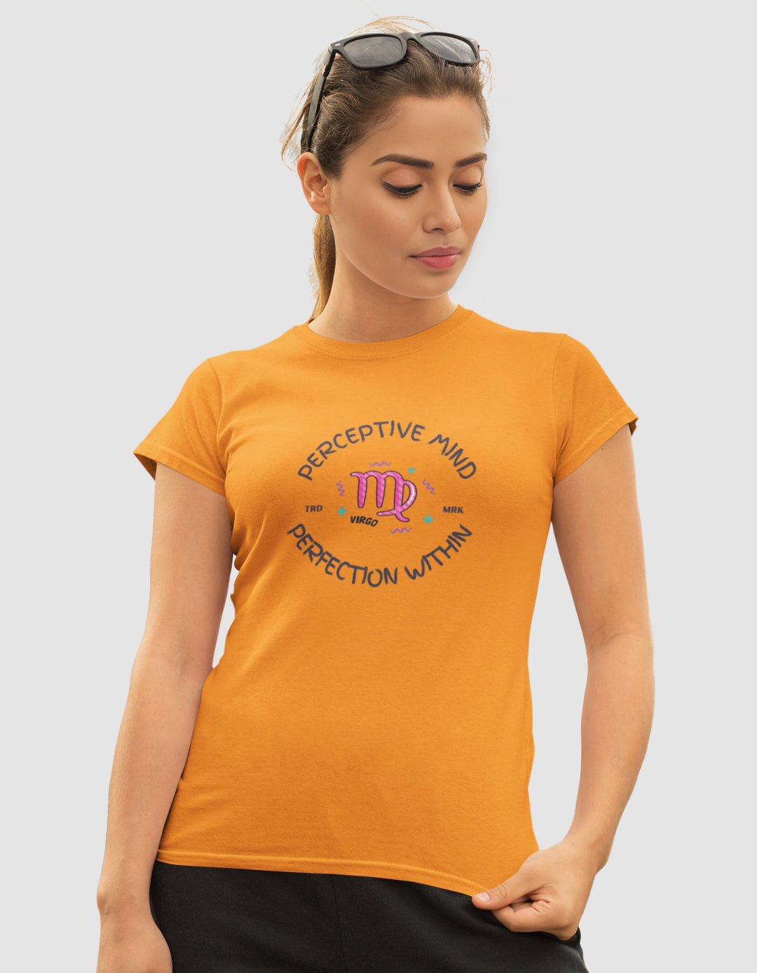 Virgo Womens Funky T-Shirt#color_mustard